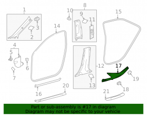 Ornamente prag interior spate stânga pentru Toyota Camry v70 18-24 hibrid, gri, uzat