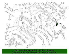 Решетка заднего бампера правая Mercedes GL-class X166 13-16 AMG pkg