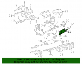 Глушитель задняя часть бочка Lexus RX400h 06-09