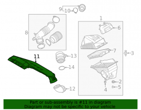 Воздухоприемник Kia K5 21-26 1.6T, 2.5T