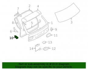 Отбойник двери багажника правый BMW X5 E70 07-13