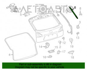 Амортизатор двери багажника правый Lexus RX350 RX450h 10-15