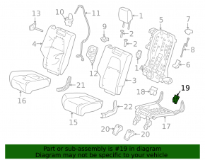 Capacul de fixare a scaunelor al celui de-al doilea rând, dreapta spate, pentru Honda CRV 17-22