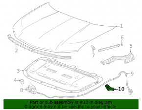 Maneră de deblocare capotă interioară Chevrolet Equinox EV 24-26