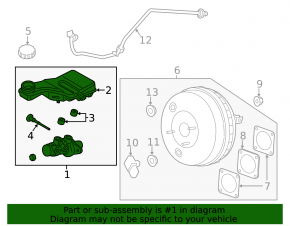 Главный тормозной цилиндр с бачком Lincoln MKZ 13-20 2.0, 3.7