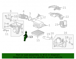 Кронштейн корпуса воздушного фильтра Honda Civic XI FE/FL 22-26 1.5T нижний