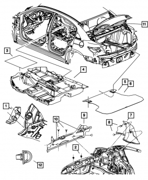 Накладка проема багажника Chrysler 200 11-14