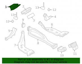 Воздухоприемник печки Audi Q3 83A 19-25