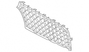 Решетка радиатора grill верхняя левая Mercedes W167 GLE 350 24-26