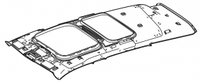 Обшивка потолка Mercedes H247 GLA 20-26 черная под панораму