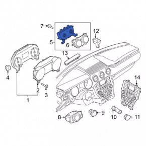 Щиток приборов Ford Mustang mk6 18-18 usa 72к, царапины