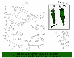 Amortizor pneumatic față dreapta pentru Land Rover Range Rover 18-21