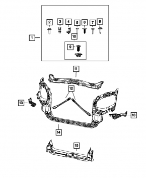 Отбойник капота Jeep Compass 11-16