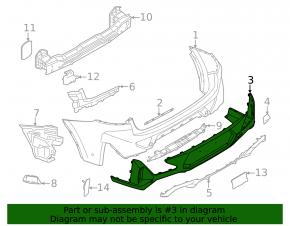 Бампер задний голый нижняя часть BMW X4 G02 22-25