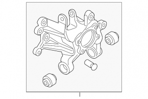 Цапфа задняя правая Kia Optima 16-20 алюминий