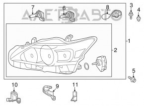 Фара передняя левая Lexus CT200h 11-11 галоген