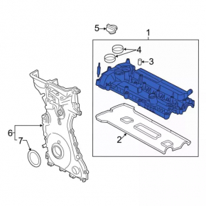 Крышка клапанная Ford Mustang mk6 15-23 2.3T