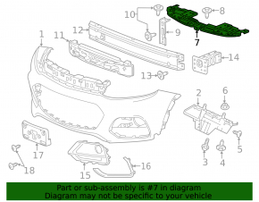 Опора переднего бампера панель верхняя Chevrolet Trax 17-22