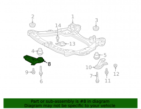 Лопух переднего подрамника передний правый Lexus RX300 RX330 RX350 RX400h 06-09