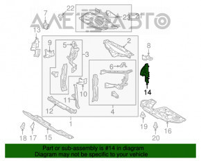Deflectorul radiatorului stânga pentru Lexus RX350 RX450h 10-12 pre-restilizare