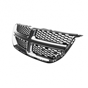 Решетка радиатора grill Dodge Grand Caravan 11-20 хром, с эмблемой