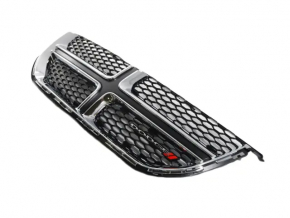 Решетка радиатора grill Dodge Grand Caravan 11-20 хром, с эмблемой