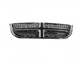 Решетка радиатора grill Dodge Grand Caravan 11-20 хром, с эмблемой