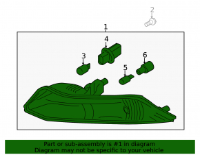 Поворотник левый Ford Mustang mk6 15-17 в бампере