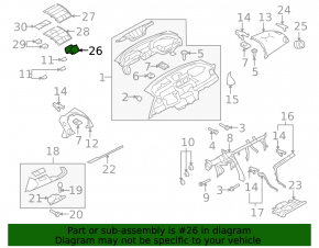 Воздуховод центральный Mazda6 09-13