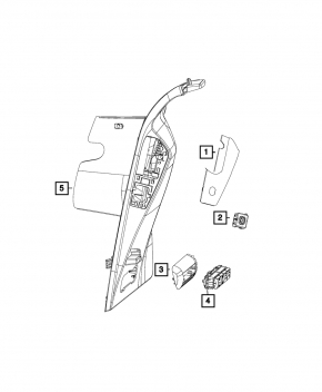 Кнопка закрытия двери багажника Jeep Grand Cherokee WK2 11-22