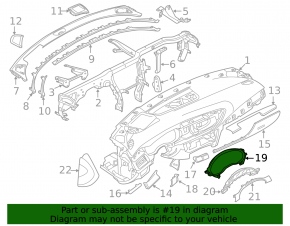 Обрамление щитка приборов Audi A6 C7 12-18 черная с хром