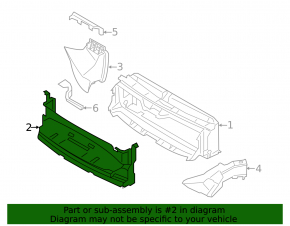 Воздуховод радиатора нижний BMW 4 F32/33/36 14-20 M Pack