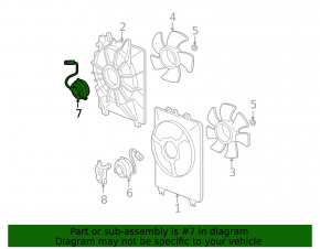 Motorul ventilatorului de răcire stânga pentru Acura MDX 07-13