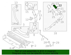 Патрубок интеркулера верхний Hyundai Elantra AD 17-20 1.6T sport
