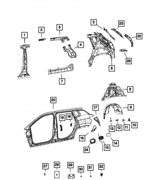 Лючок бензобака Jeep Compass 17-26