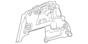 Поддон решетки дворников левый Mercedes W213 E 300 17-23
