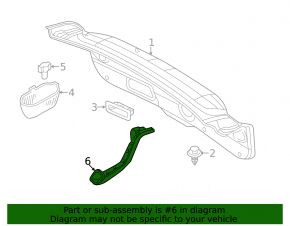 Накладка петли крышки багажника правая Mazda 6 14-21 черная