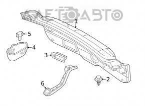 Накладка петли крышки багажника правая Mazda 6 14-21 черная