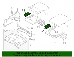 Карман багажника правый Mazda 6 14-21