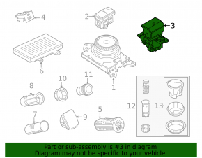 Кнопка паркинга Ford Escape MK3 17-19