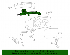 Повторитель поворота левого зеркала Mazda CX-9 16-18