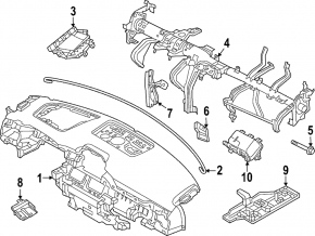Торпедо передняя панель без AIRBAG Mazda CX-50 23-26 черная