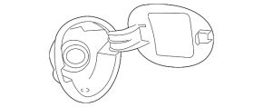 Лючок бензобака VW Tiguan 09-18 в сборе