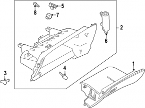 Torpedou, compartiment torpedou Nissan Rogue Sport 20-22 negru