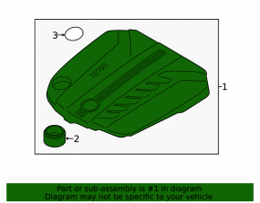 Накладка двигателя BMW X5 F15 14-18 3.0D
