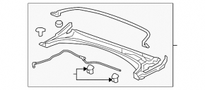 Решетка дворников пластик Cadillac ATS 13-19