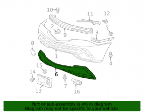 Губа переднего бампера Acura MDX 07-09