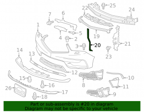 Планка замка капота Acura MDX 17-20 рест