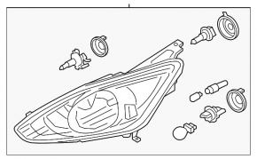 Фара передняя левая Ford C-max MK2 13-16 дорест