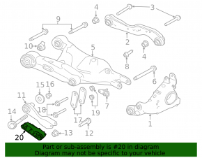 Ornament braț de control inferior stânga spate pentru Land Rover Range Rover Velar 18-23